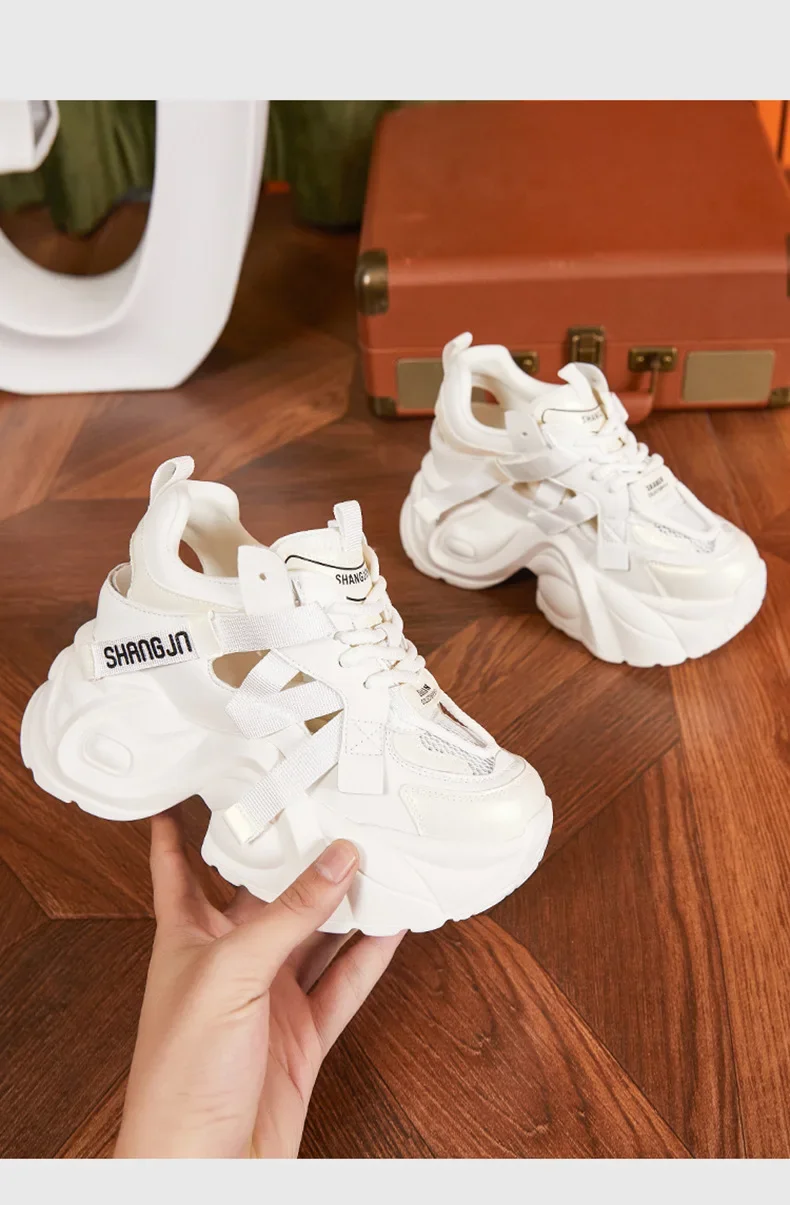 Sandal cao gót nữ hở mũi quai chéo đế xuồng gót 8 cm — Gạo vàng, Mơ chi tiết 13