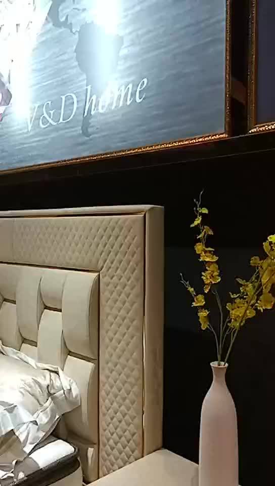 Modern Wooden Custom Home Furniture White Luxury Bedding European Royal