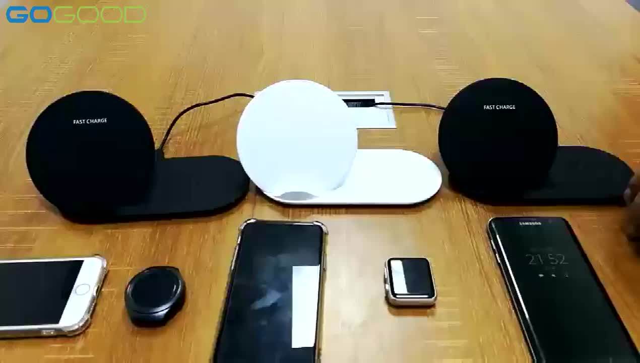 New Ce Fcc Rohs 10w 7.5w St 2 In 1 Wireless Charger Watch Wireless