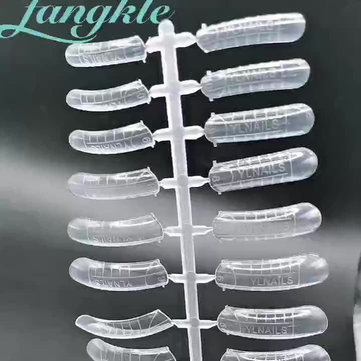 Hotselling Curve Wide Full Clear Mold Plastic Material Nail Dual Tips
