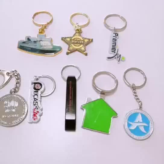 Decorative Metal Key Chain Custom Number Metal Key Ring With Shiny