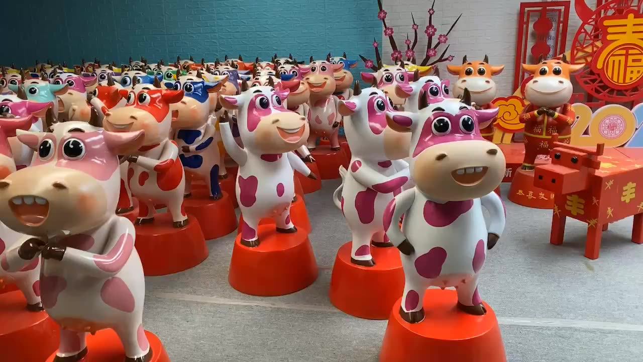 Outdoor Living Size Garden Decor Life Size Fiberglass Cow/bull/ox