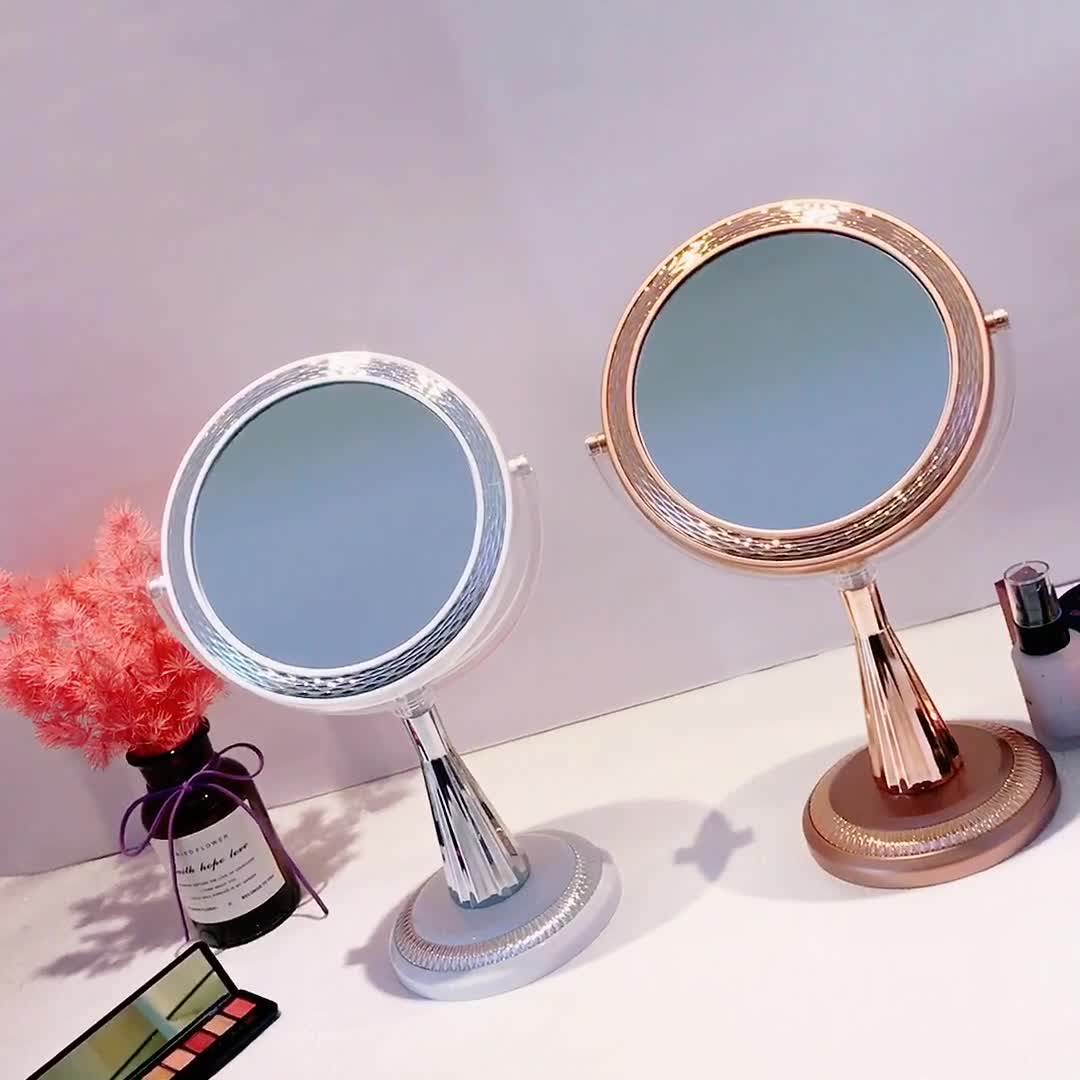 2018 Retro Rose Gold Vanity Mirrors Makeup Table Mirror Double Sided