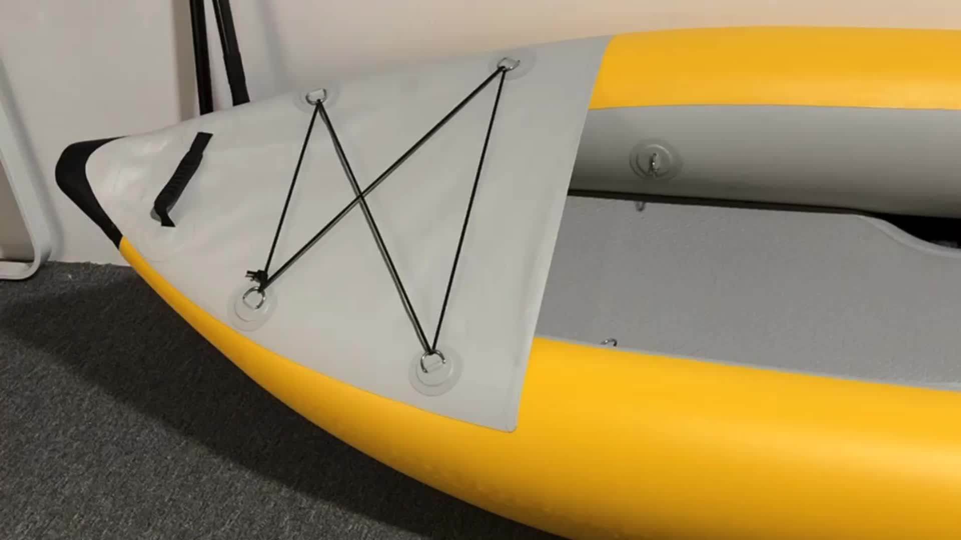 Single Seat Dropstitch Pvc White Water Kayak Inflatable Canoe Fishing