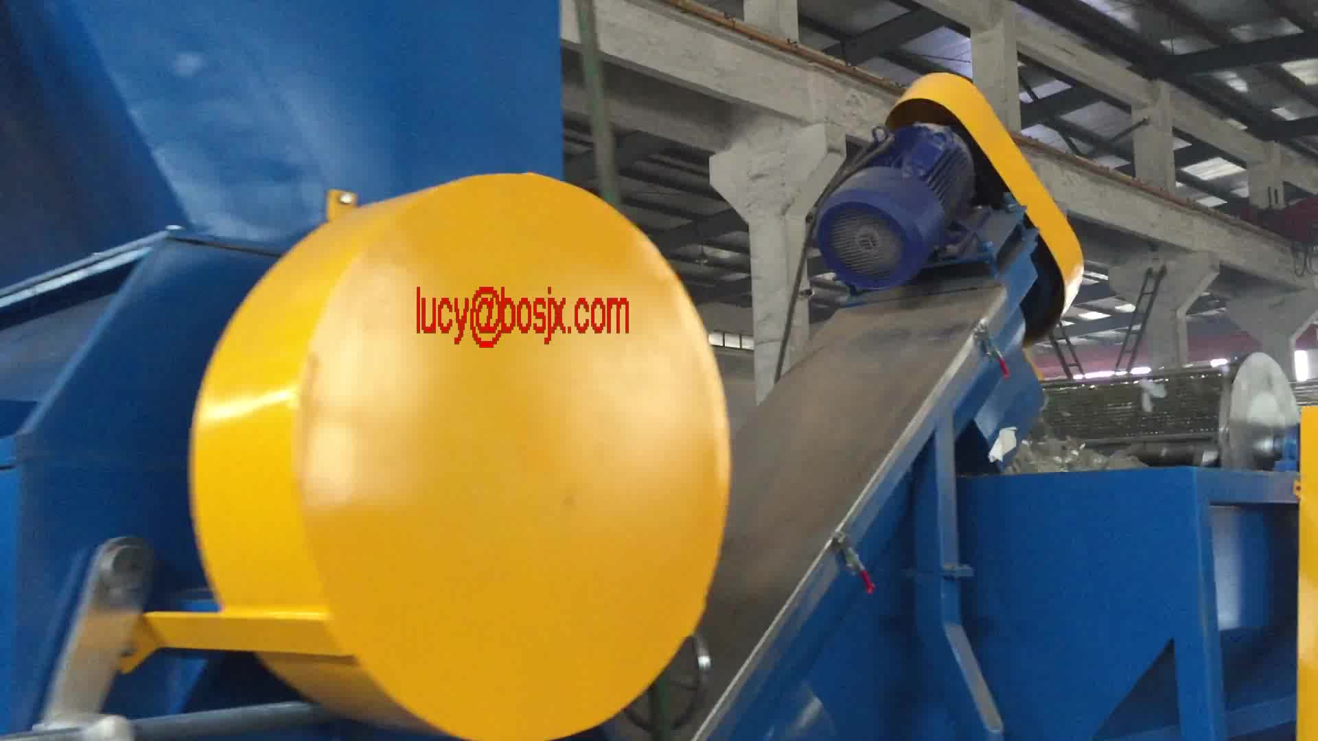 Pp Pe Pet Film Bottle Waste Plastic Washing Crushing Recycling Machine