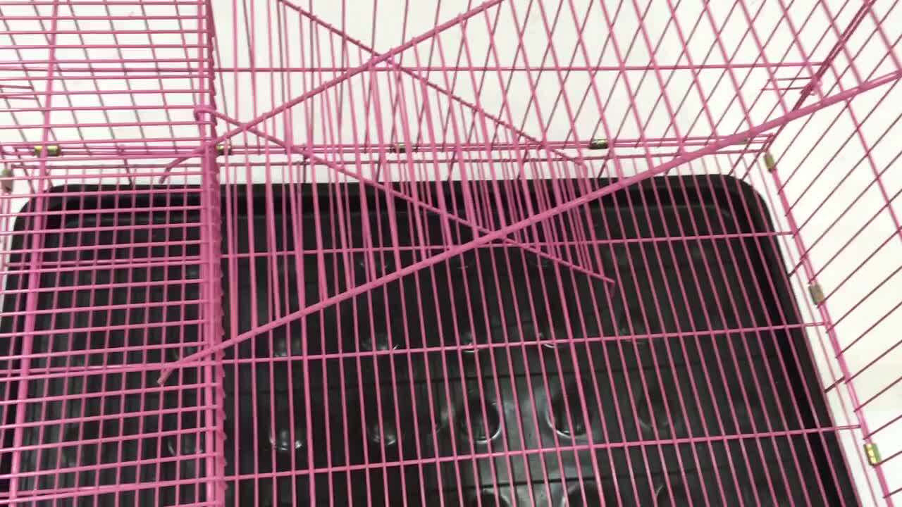 Wholesale Wire Mesh Cat Cage Pet Shop Cages Plastic Cat Carrier Mhc004