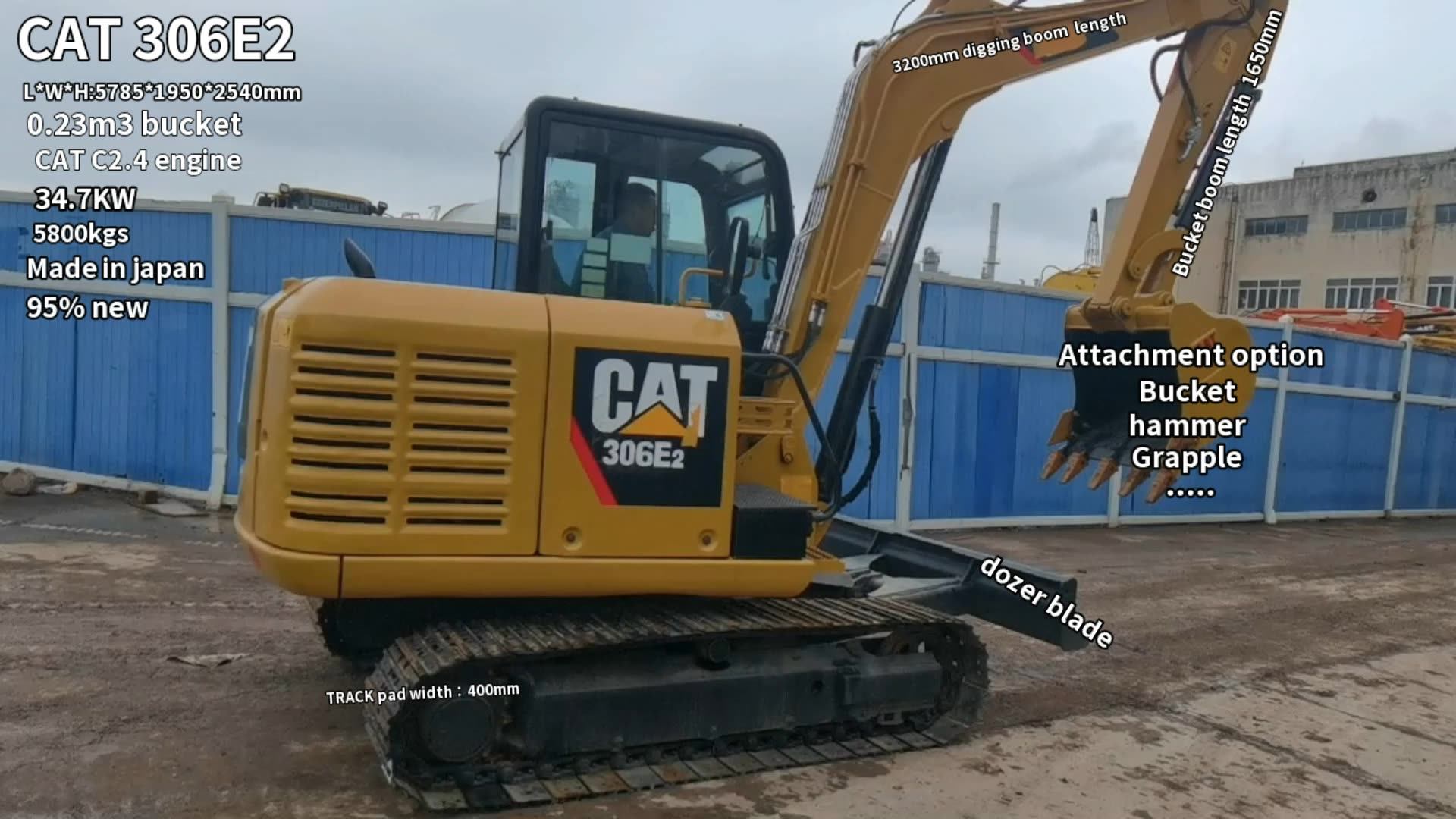 Used Caterpillar 305.5 Mini Excavator Cat 305 305.5e 306 305.5e2 Small