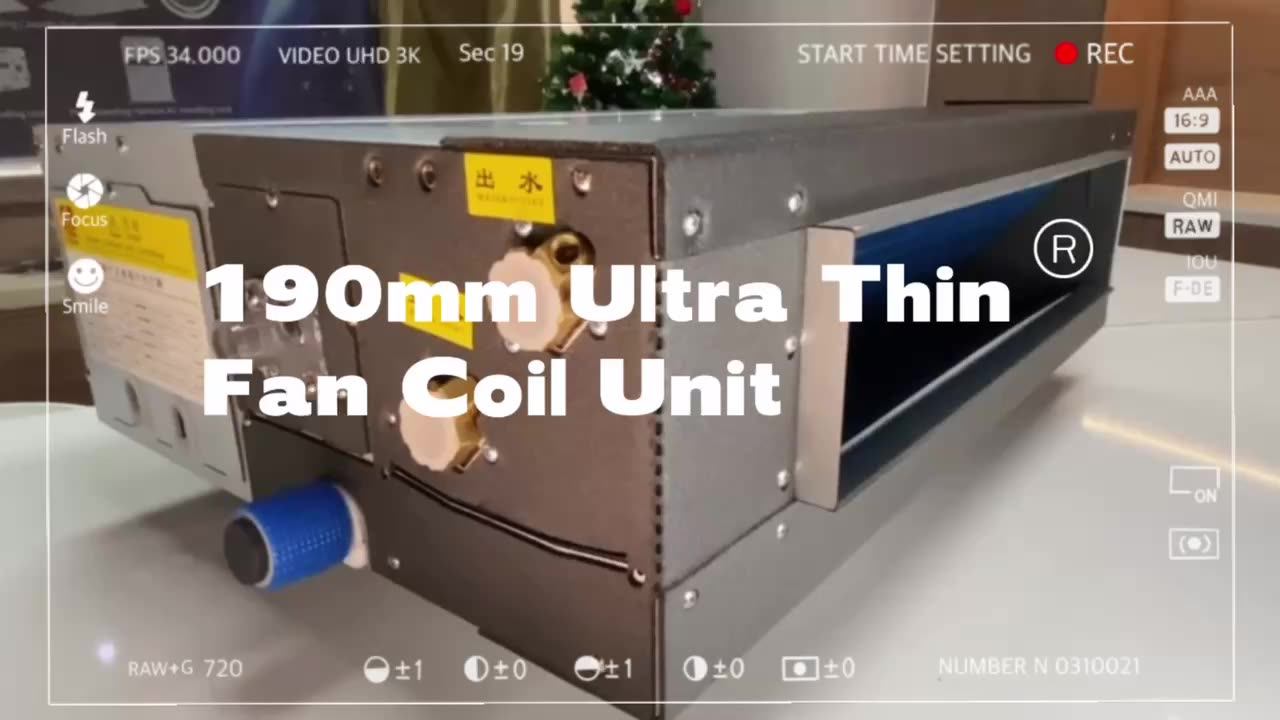 190mm Duct Fan Coil Units Horizontal Concealed Mounted Chilled Water