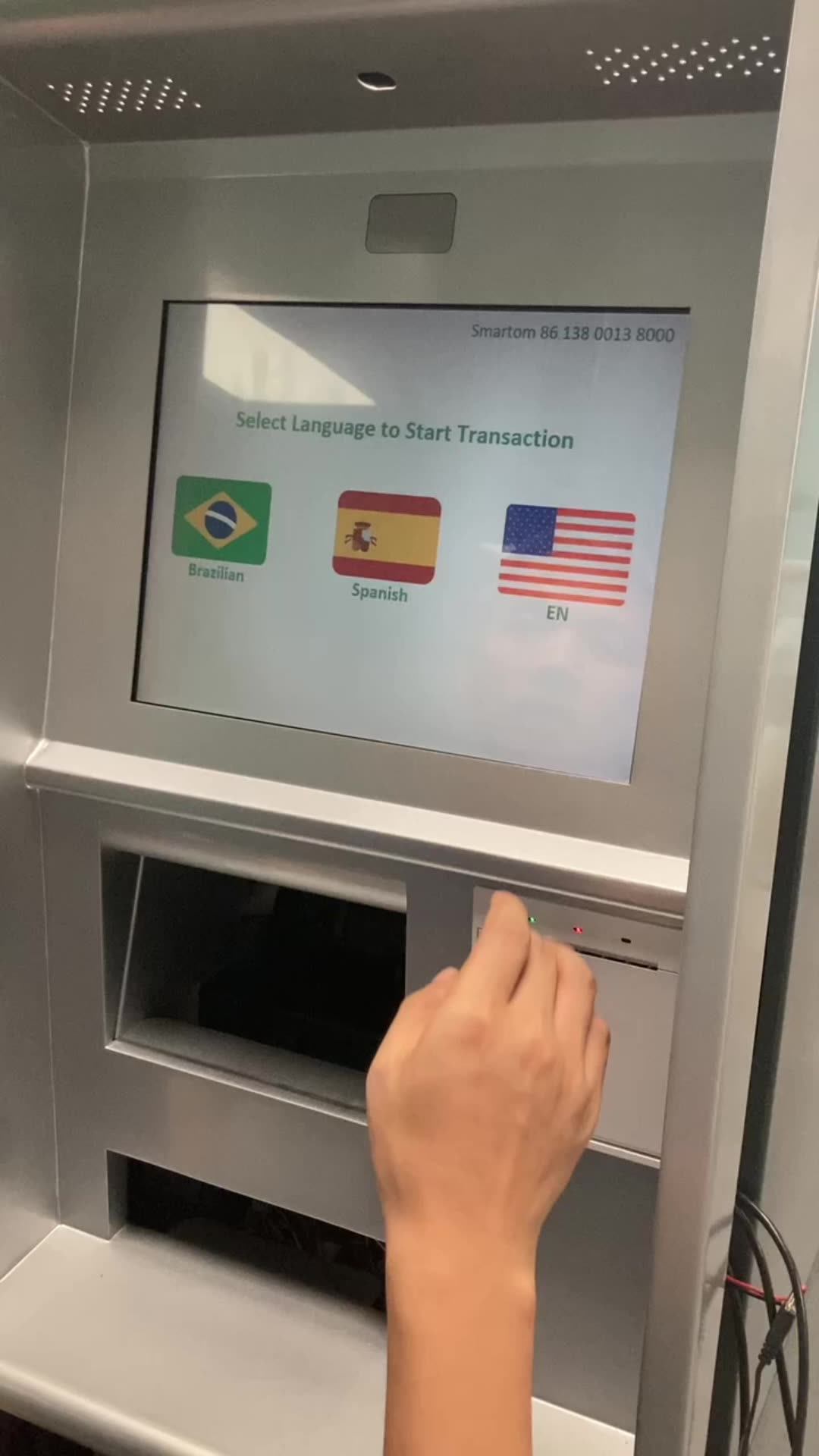 Selfservice Cheque Transcation Payment Kiosk Bill Banknote Money Cash