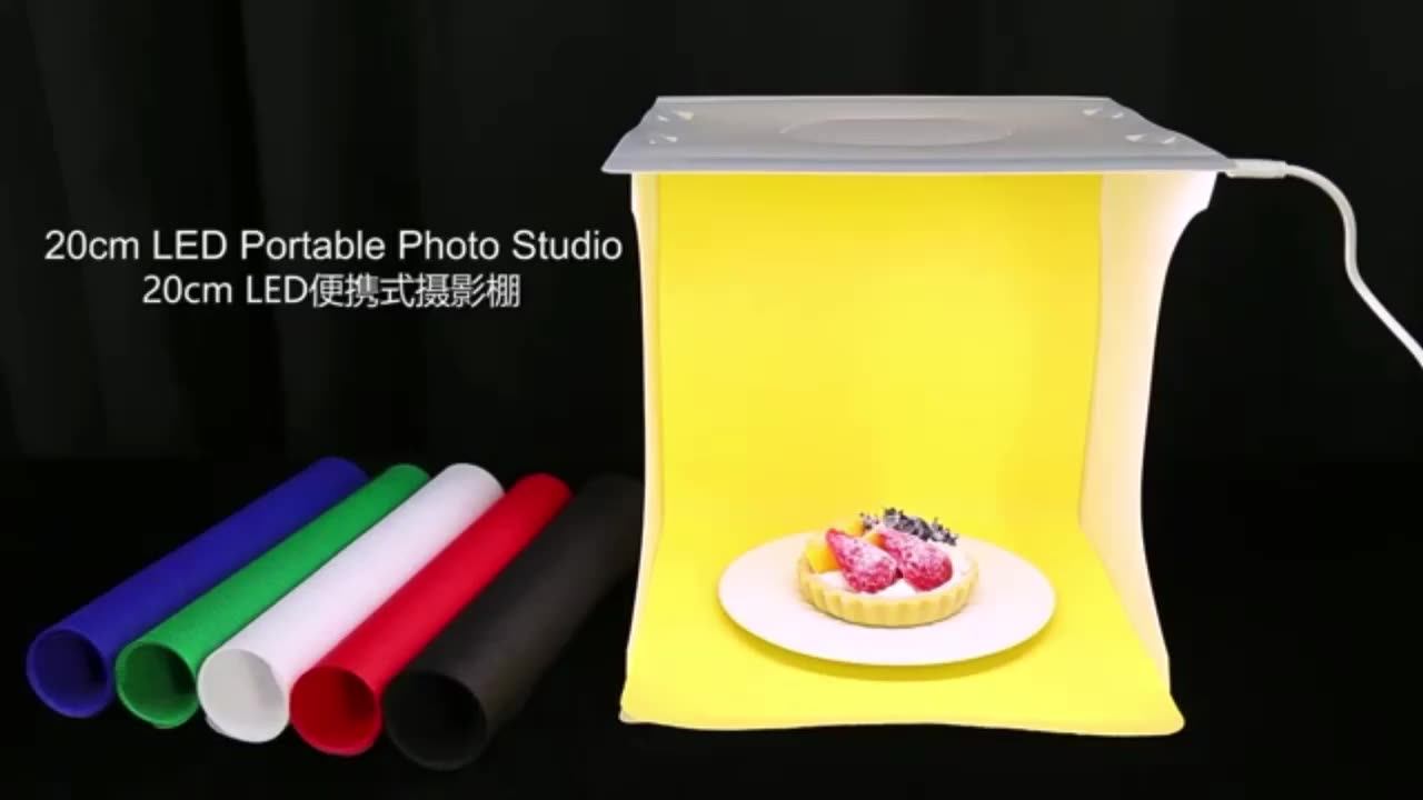 Led Light Box Puluz 20cm Mini 550lm Photo Lighting Studio With 6 Free