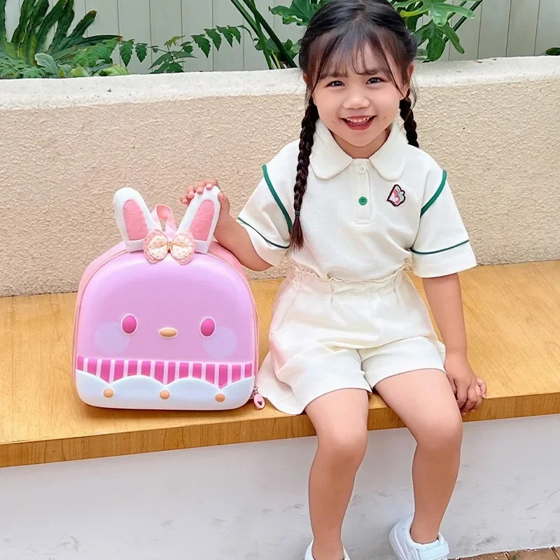 New track children's school bag 2024 new fashion cartoon rabbit kindergarten light children's shoulder bag