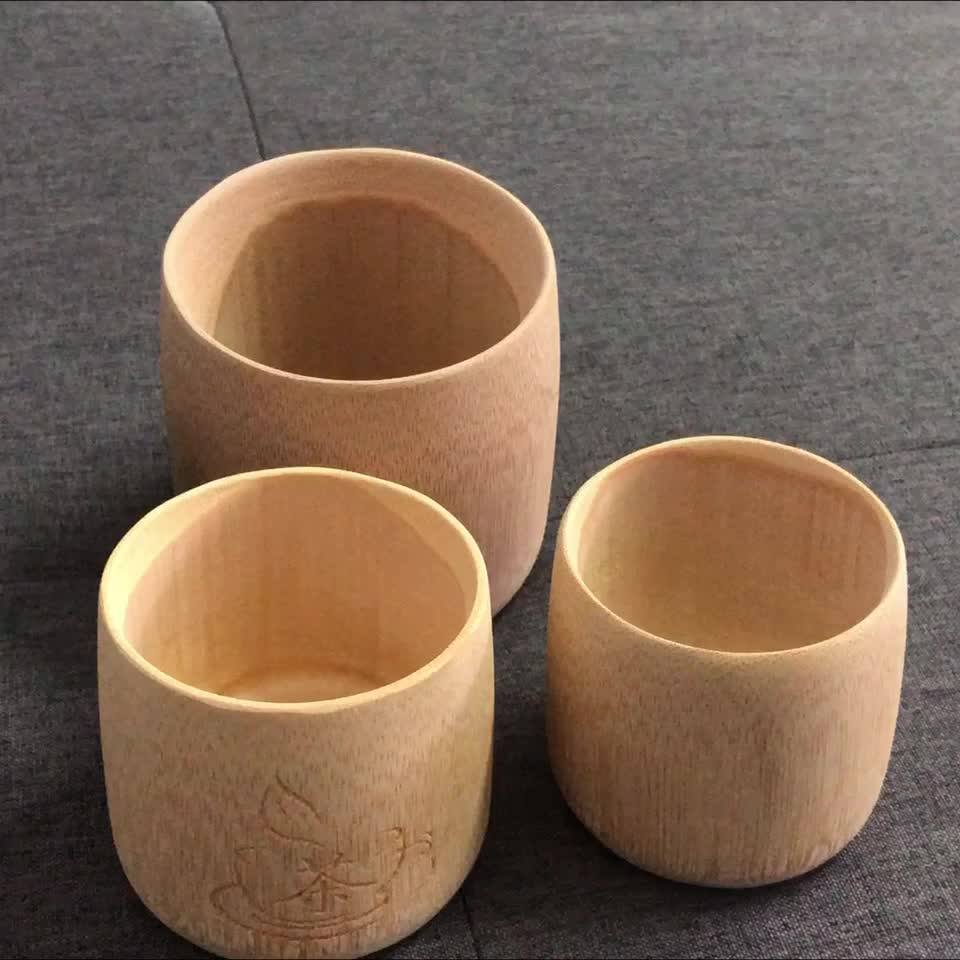 Ecofriendly Wooden Cup Handmade Wine Goblet Pure Natural Wooden Water
