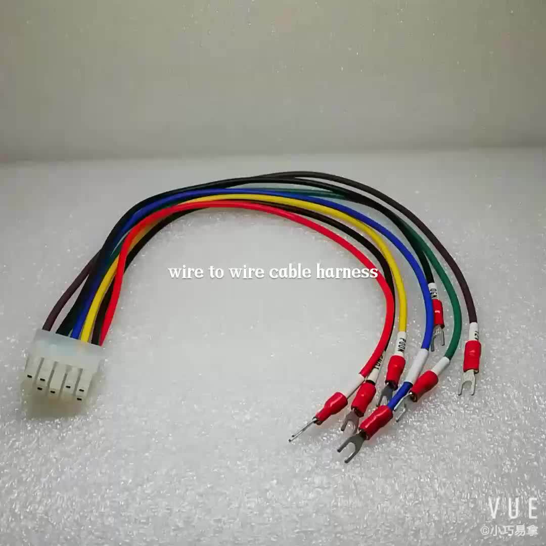custom U Shape copper wire terminals to molex 10P engine terminal cable