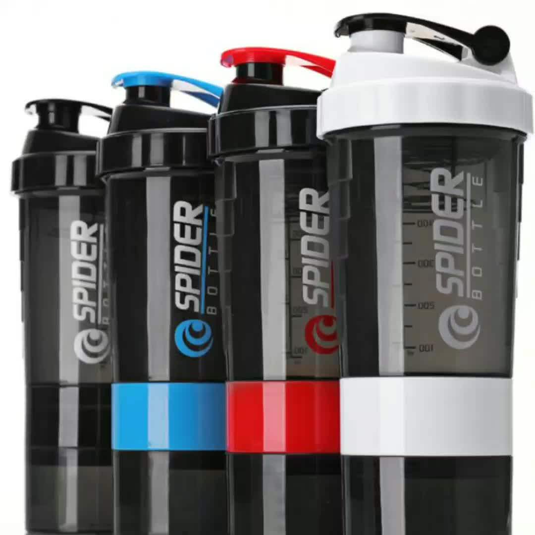 Private Label 3 Layers 500ml Food Grade Pp Material Shaker Bottle