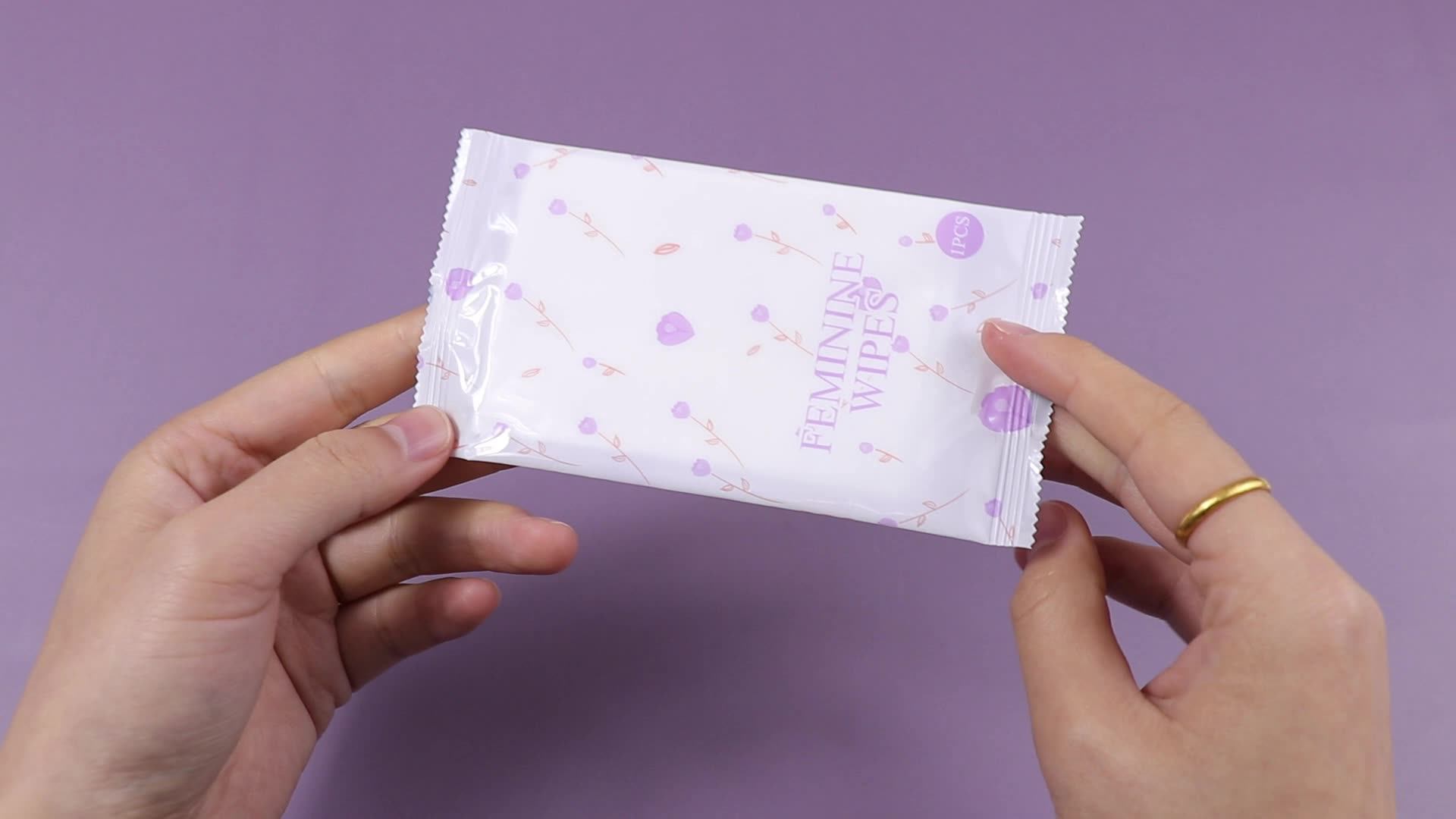 Feminine Wipes Private Label Individually Wrapped Odor Control For