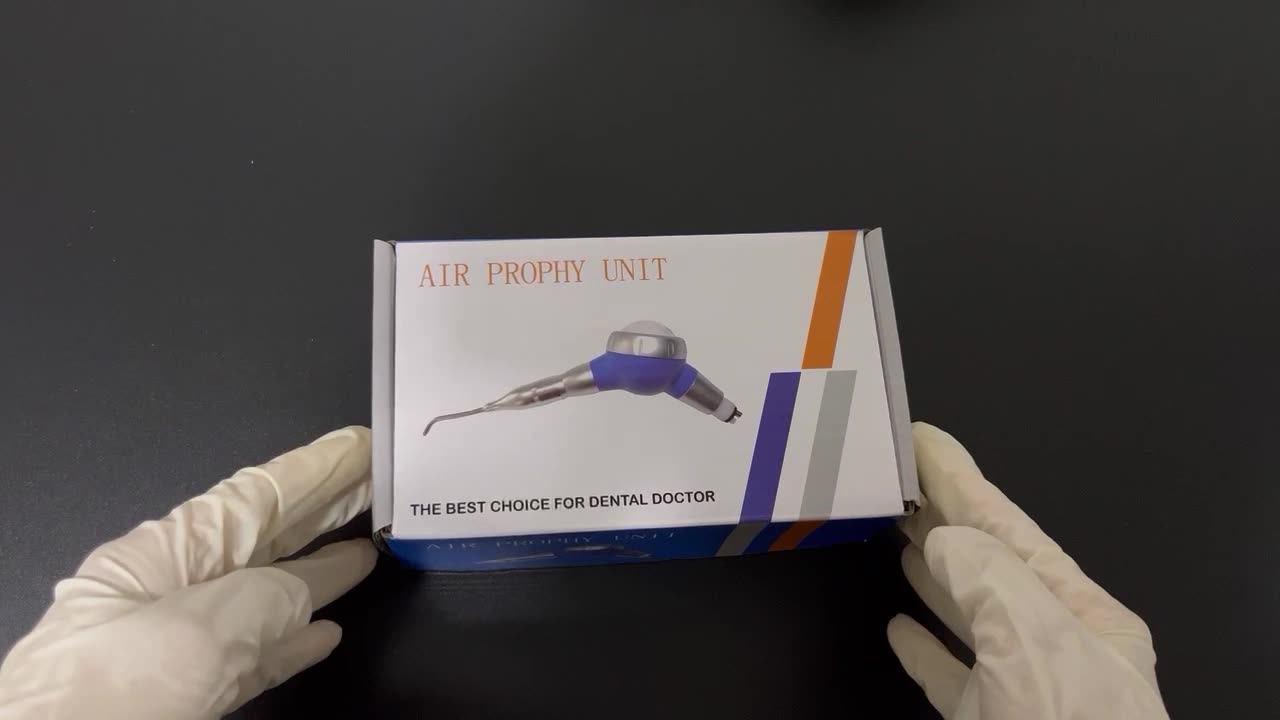 Dental Hygiene Plastic Sander Gun Air Flow Blue 2/4 Holes For Polishing