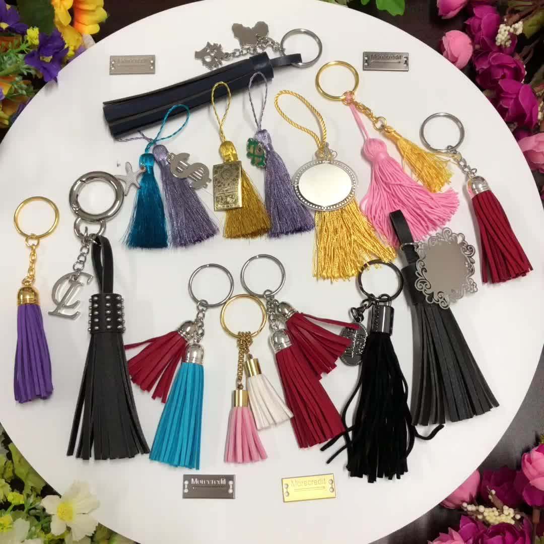 Luxury Silk Tassel With Metal Loop Metal Cap Silk Tassels For Perfume