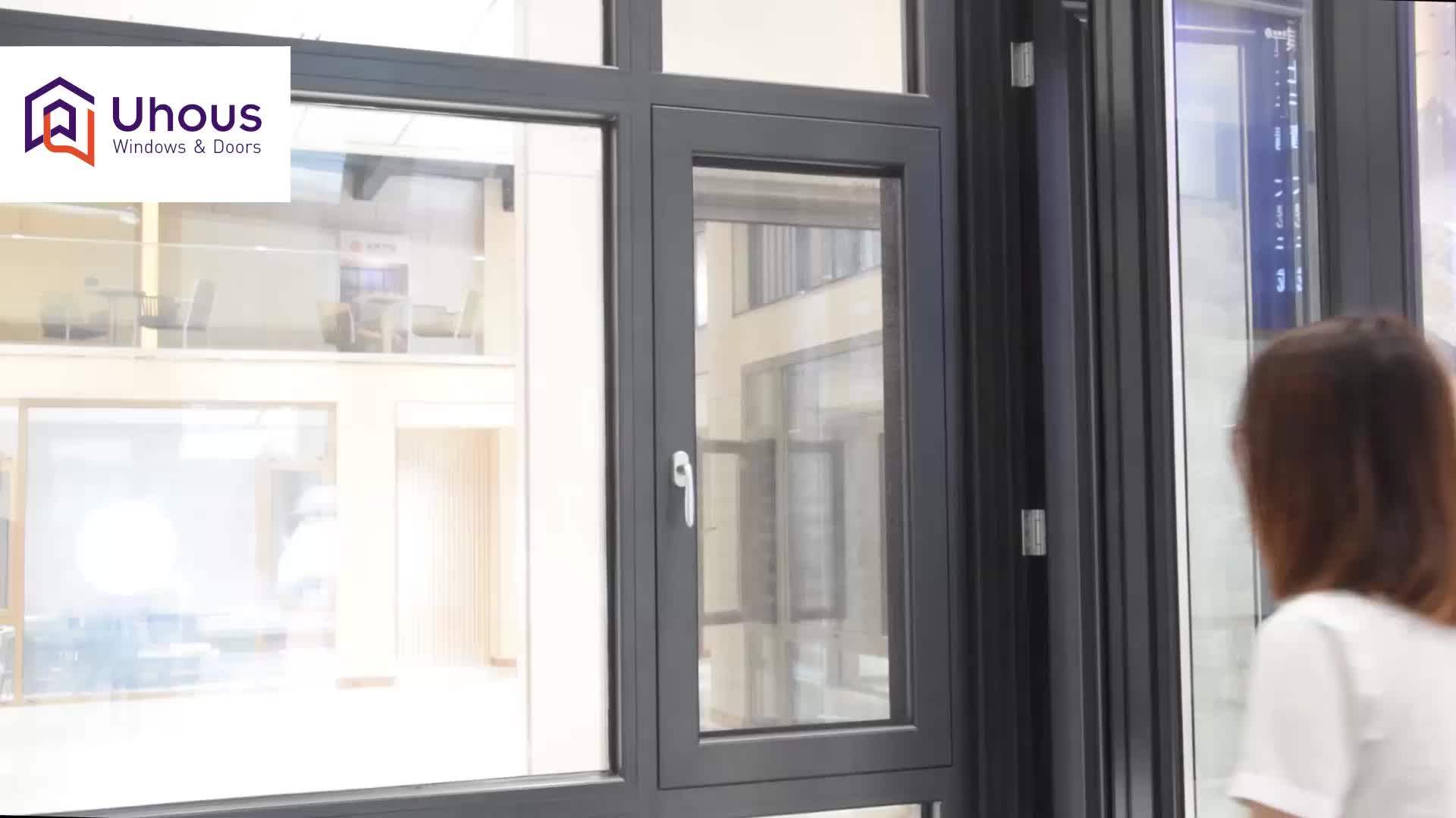 Large Glass Aluminium Floor To Ceiling Windows House French Casement