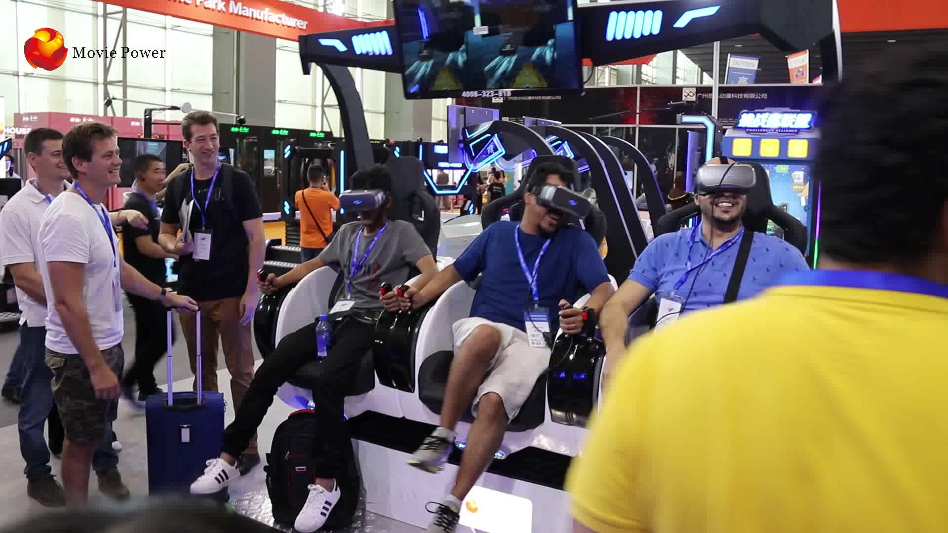 Funny Games Centre Virtual Reality 9d Vr Game Machine 3 Seats Vr