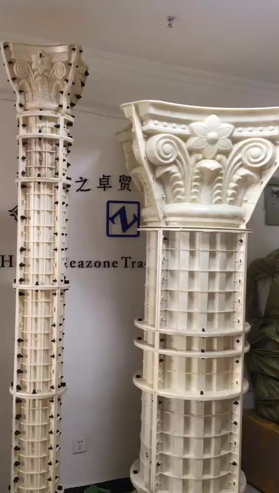 50cm Round Decorative Concrete Roman Column Pillar Plastic Molds For