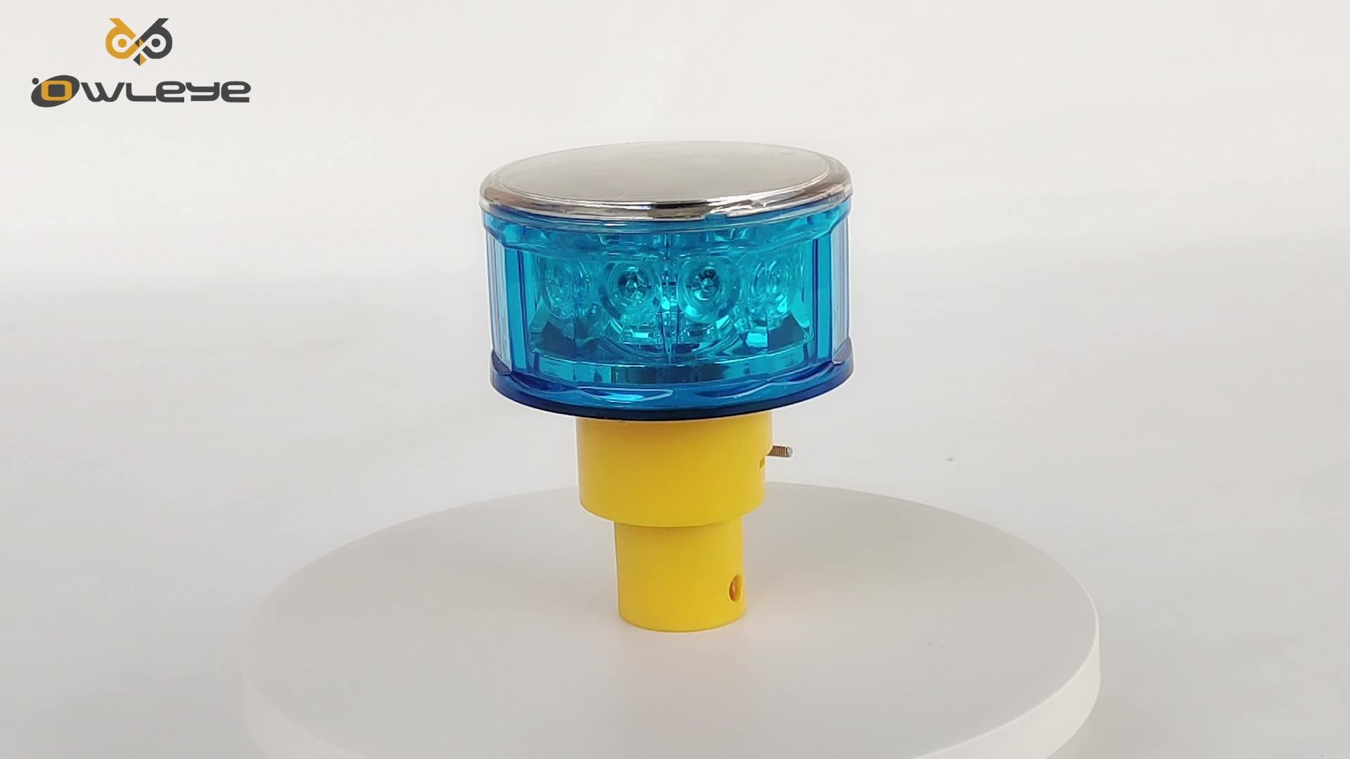 Ce Ip66 Solar Warning Safety Navigation Beacon Light Rotation Blinking
