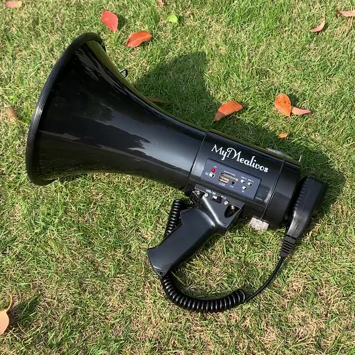 Mégaphone Portable 50W Bullhorn - Enceinte Amplifiée Avec Enregistrement 260s - Puissant & Léger (1.2kg) - Neuf