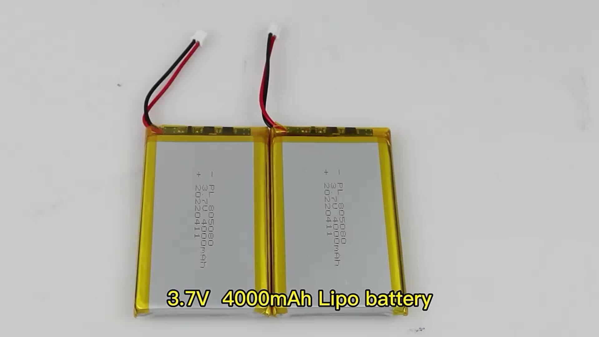 High quality thin lipo 385085 3.7v 1700mah lithium polymer 
