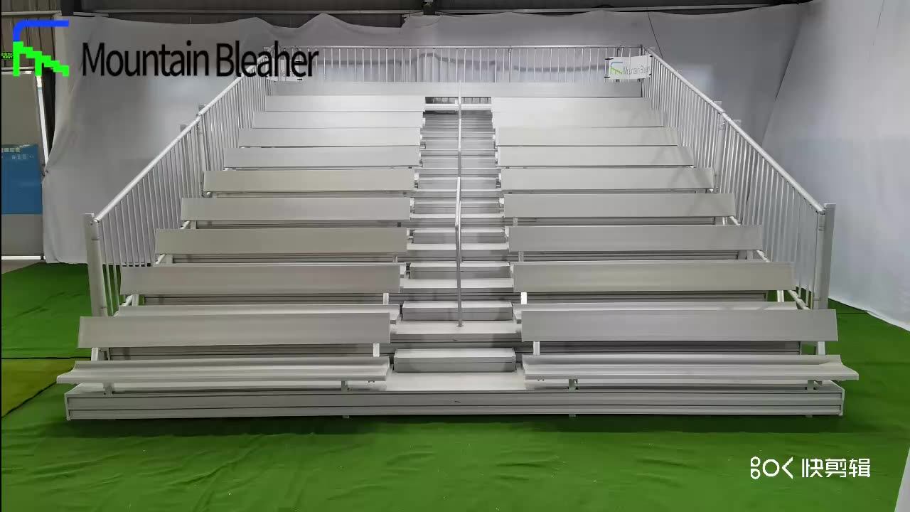Aluminum Bleachers Stadium Chair With Backrest Handrail And Aisle Bleacher Chair School Bleacher