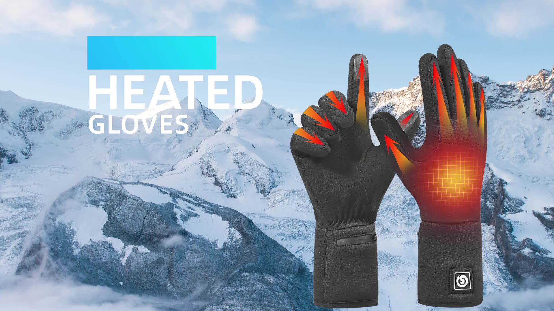 Waterproof Heat Thermal Hand Warmer Glove Liner 7.4v Men Warm Usb