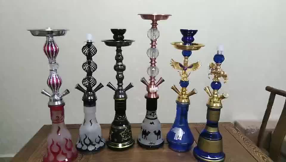 Sheesha Horse Smoking Set Bar Hokkah 2 Hoses Hubbly Bubbly Chicha Iron