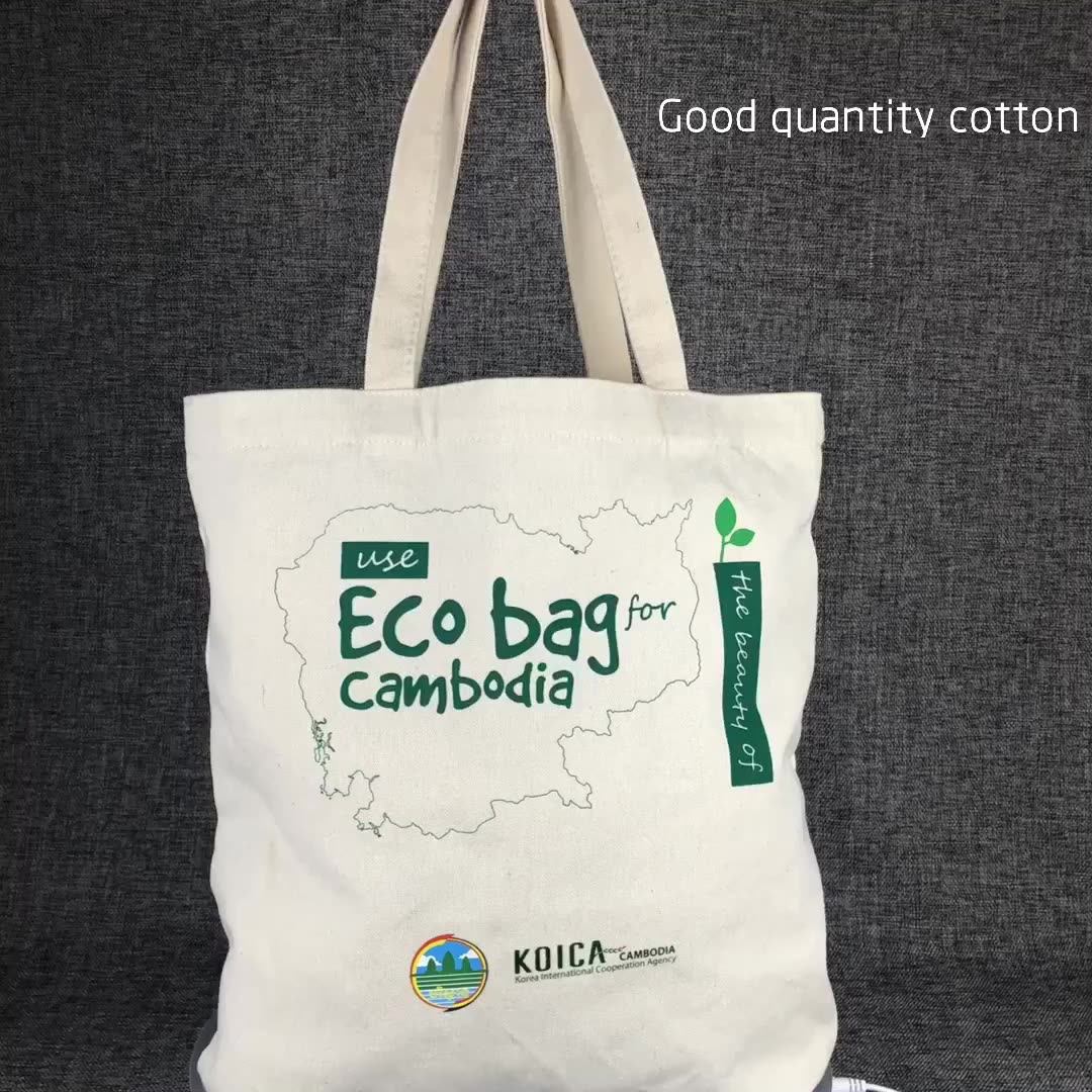 Eco Friendly Custom Tote Bag Logo Printing Canvass Tote Bag Cotton