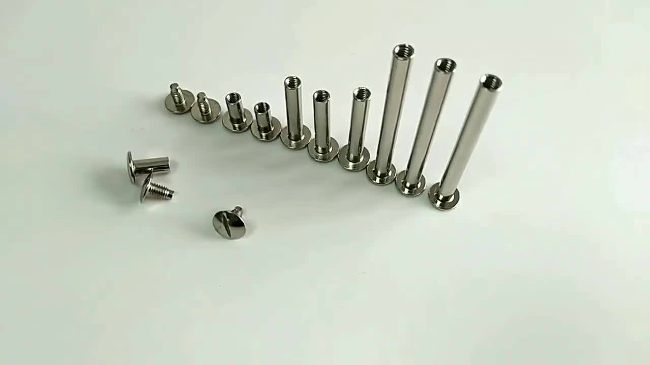 Stainless Steel Brass Aluminum Book Binding Male And Female Chicago