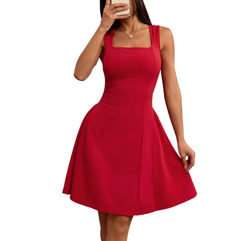 Cross-border Trade Women's Clothing 2025 New Summer Slim Fit Dress Backless Sleeveless Vest Strapless Dress