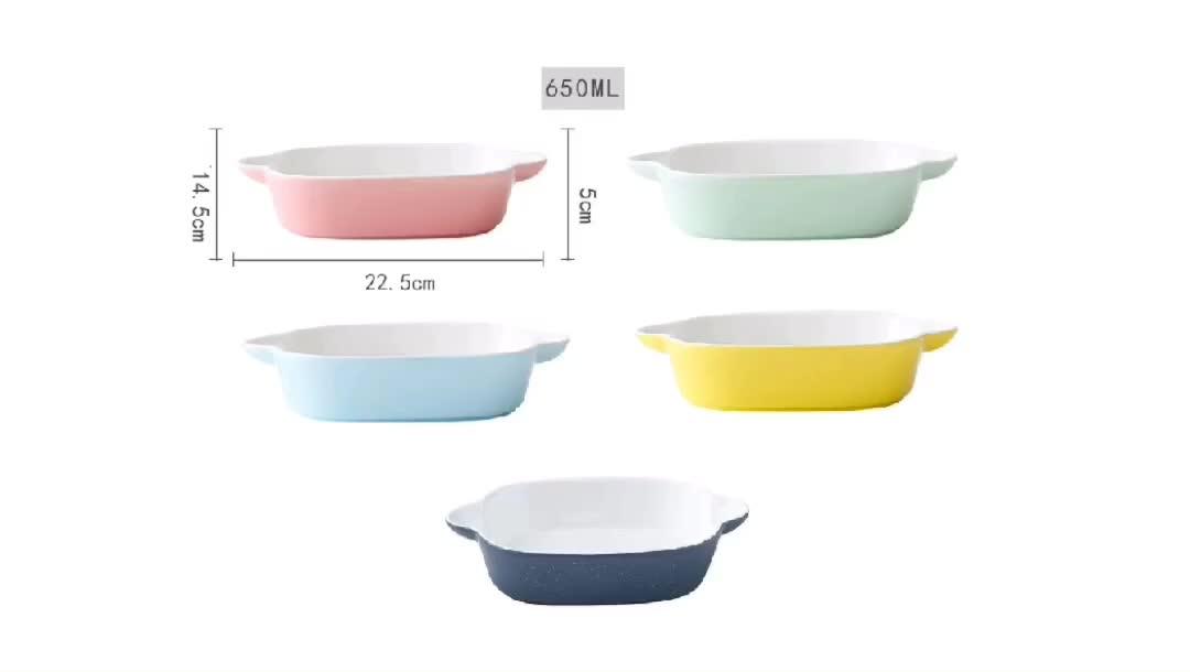 Ceramic Microwave Oven Safe Mug,Ceramic Bakeware Pan,Rectangular