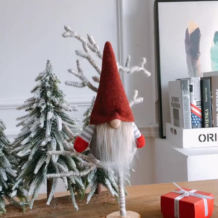 クリスマスおもちゃ顔なし人形面白い窓の装飾用品サンタクロース帽子