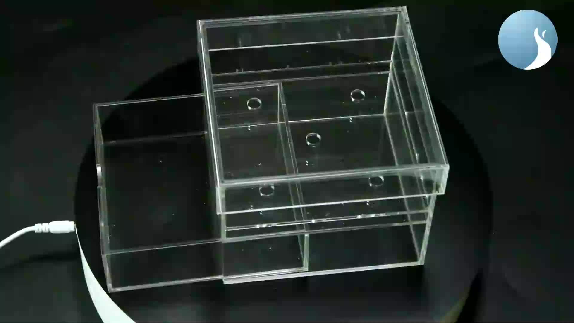 Clear Acrylic Cube Square Flower Box Luxury Packaging Box For Flowers
