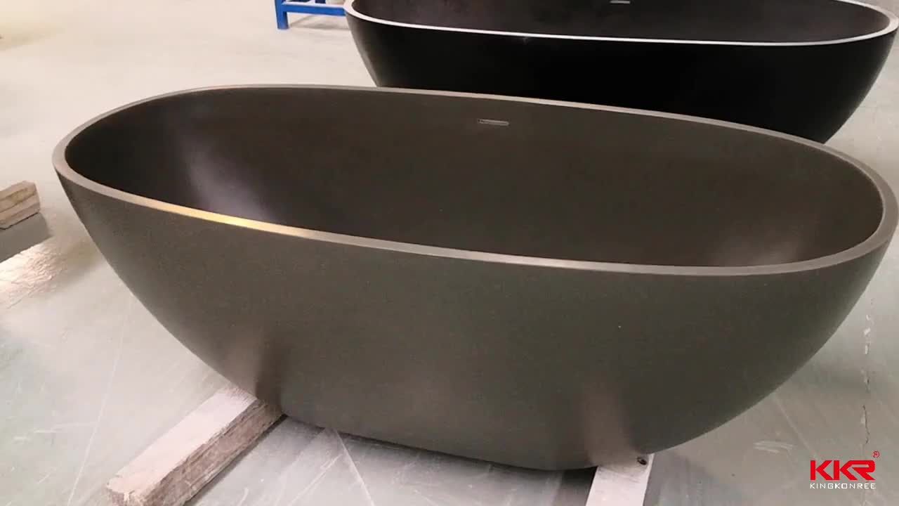 Custom Made Stone Bath Tub For Hotel Colorful Solid Surface