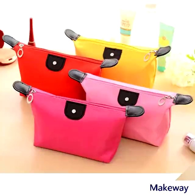 Customized Print Candy Cosmetic Bags Lightweight Travel Makeup Bag For