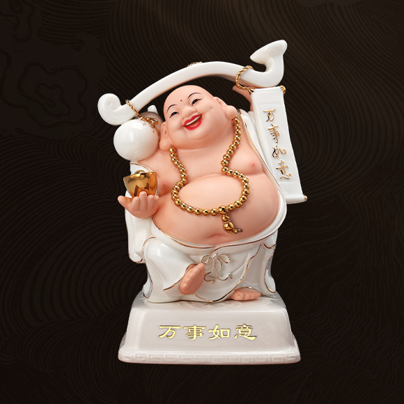 弥勒佛酒瓶摆件*1套 万事如意
