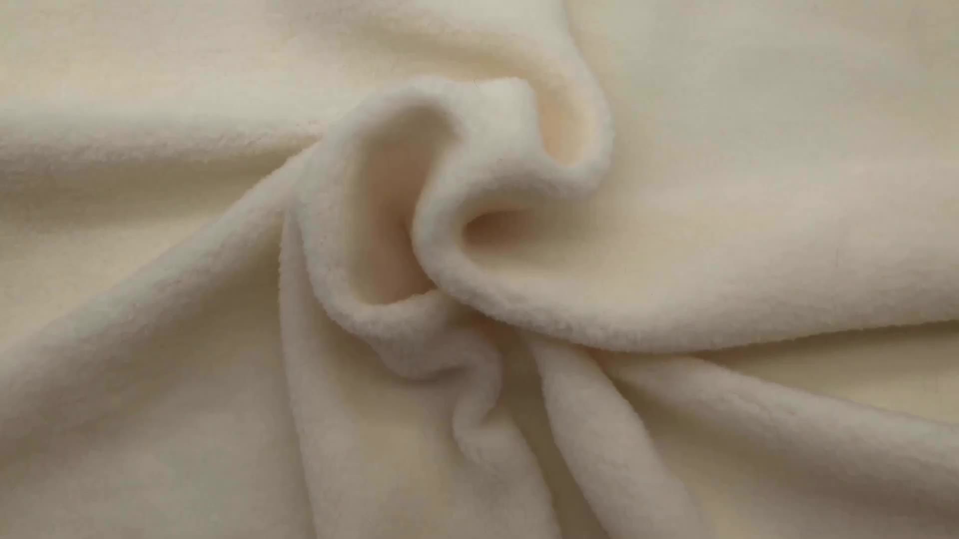 100 Polyester Faux Lambs Wool Shearling Fabric Fake Lamb Fur Fabric