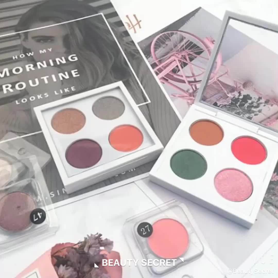 Beautiful Colors Fashional Pigmented Empty Eyeshadow Palettes Wholesale