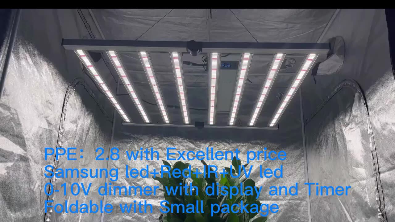 Dimmable 800w Samsung Red Ir 730nm Uv 395nm Led Grow Light Foldable