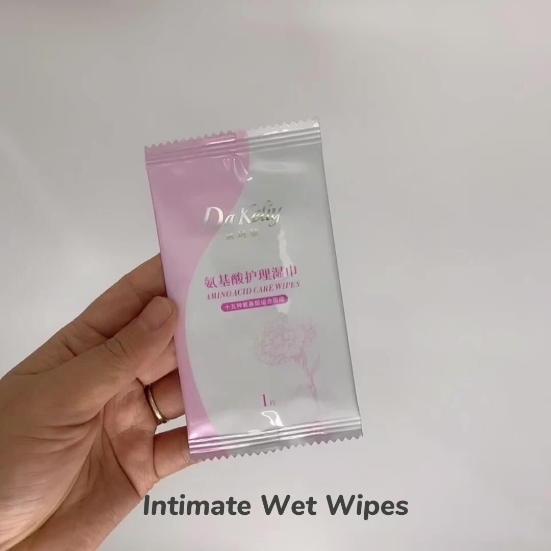 Custom Flushable Feminine Wipes For Women Private Label Non Scented
