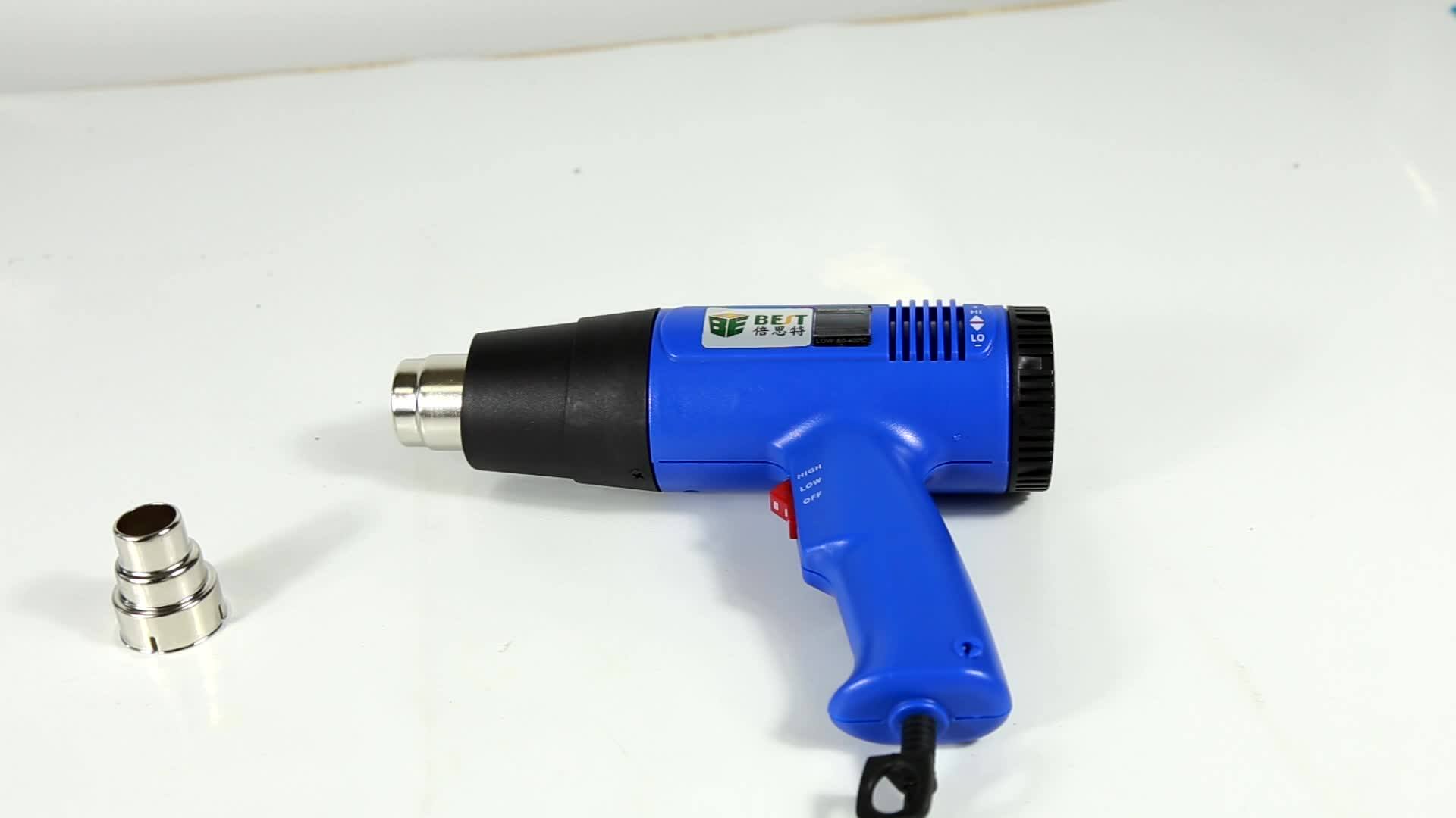 Bst8016 Hot Air Gun Handheld Portable Lcd Electronic Cordless Mini
