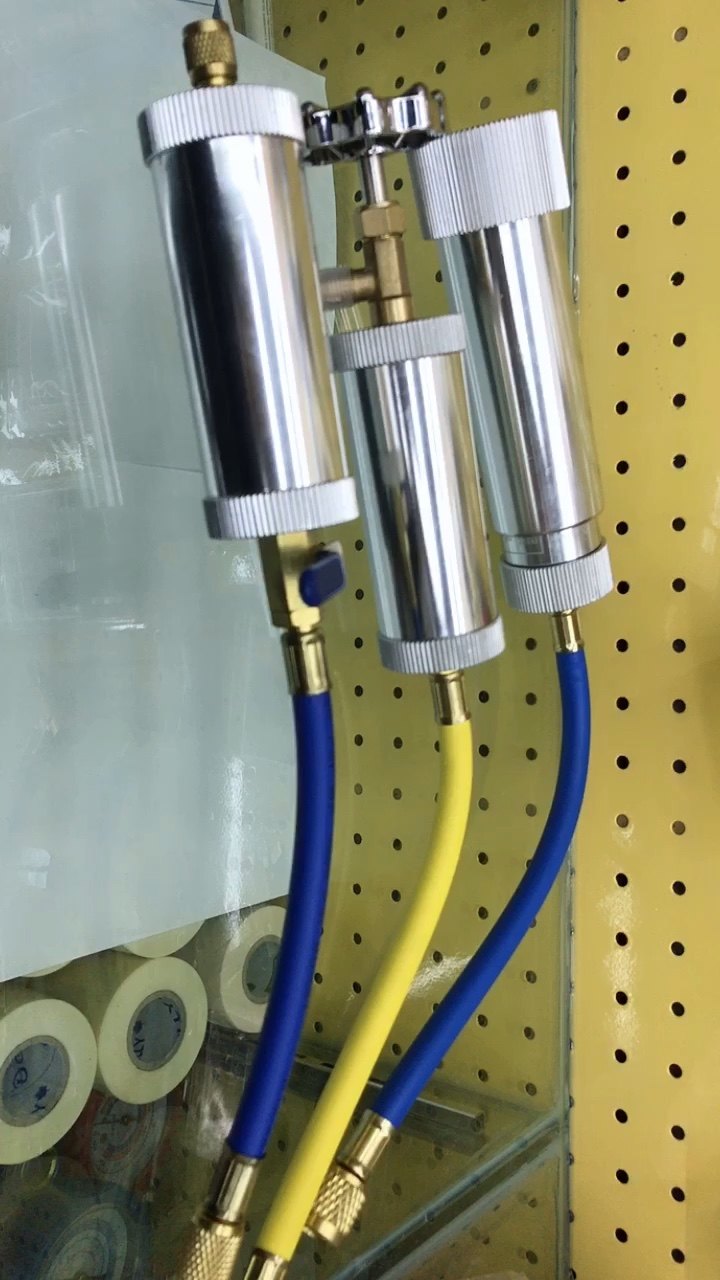 1/4sae 134a 2 Oz Oil Injector R134a R12 R22 Car Oil Coolant Filler Tube