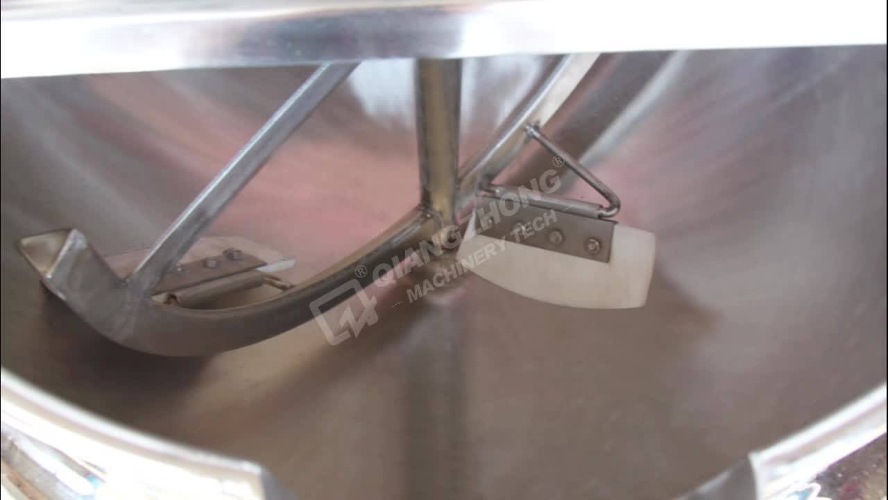 1000 Litre Large Scale Industrial Food Pressure Steam Jacket Kettle