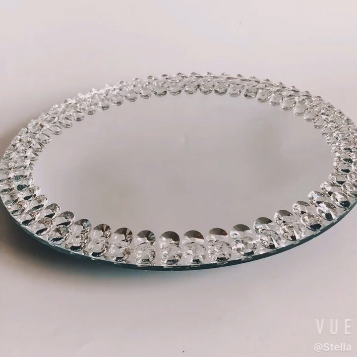 Wholesale Wedding Event Dinnerware Type Square Silver Crystal Glass Mirror Charger Plates With