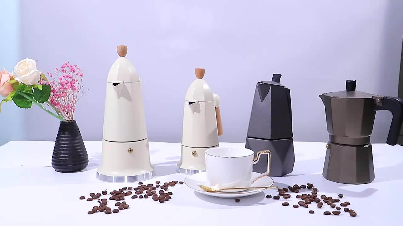 Customizable Moka Pot With Wooden Handl Ecofriendly Aluminum Buy