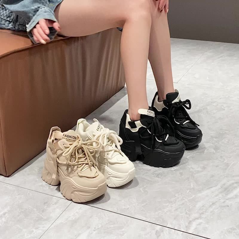 Women's Chunky White Sneakers Comfort Style