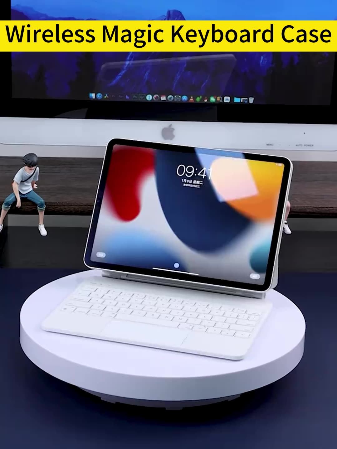 Customize Languages 12.9 Inch Magic Keyboard Case For Apple Ipad Pro 12.9 20182022 Version